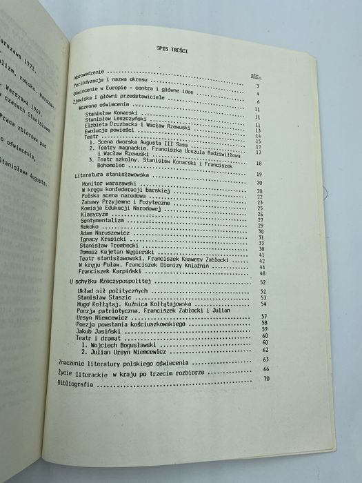 Literatura polskiego oświecenia Kauer-Bugajna Wszechnica prl