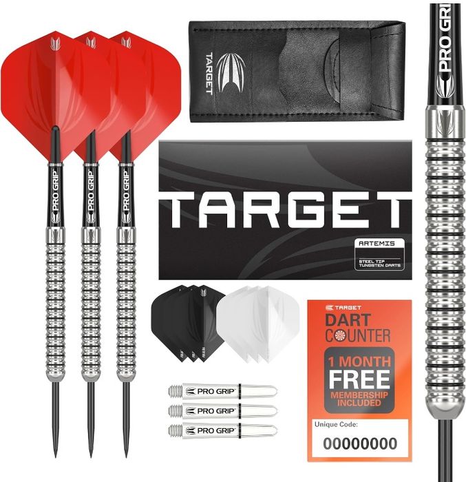 Lotki do darta ( steel ) 23 gr, 80% .Target Darts Artemis Zestaw rzute