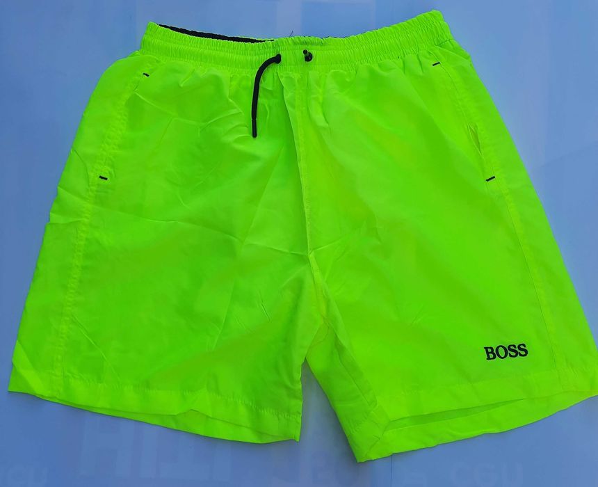 4XL kąpielówki HUGO BOSS żółte neon pas 80-90 cm