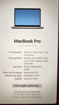 MacBook Pro 15” 2019