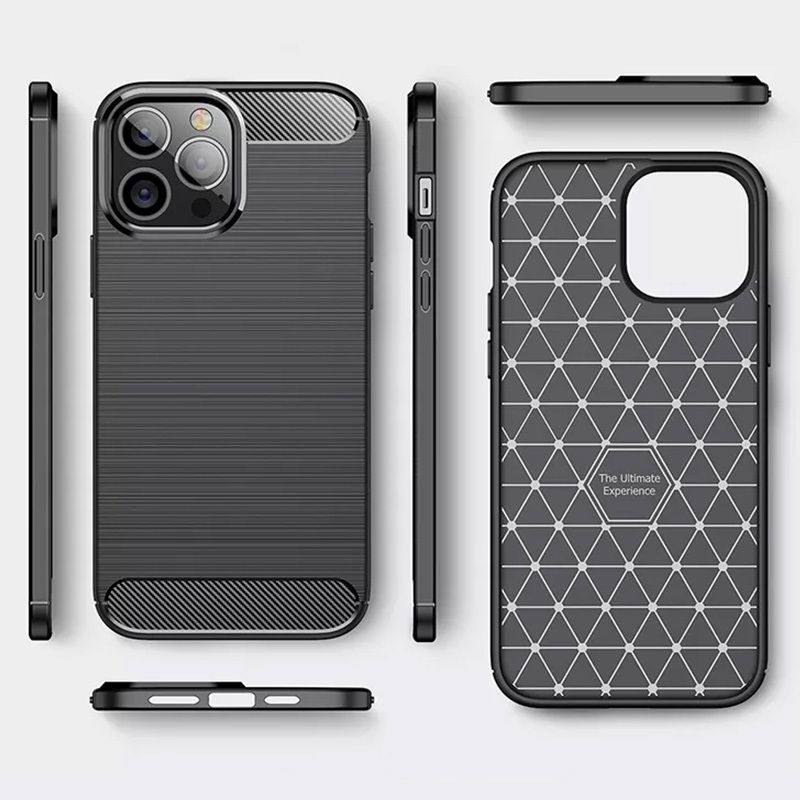 Back Case Carbon Do Iphone 13 Pro Czarny