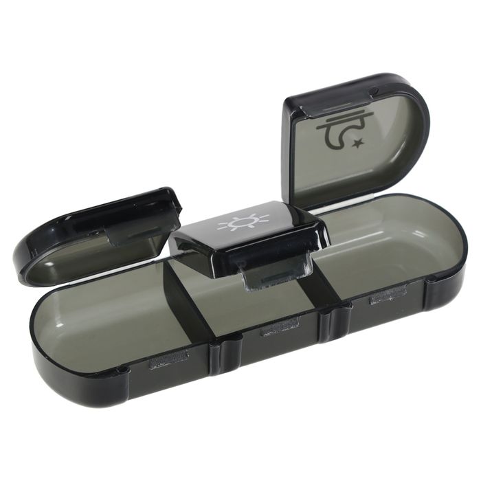 Organizer Tygodniowy na Leki Tabletki 7 Dni Czarny Pojemnik Kasetka