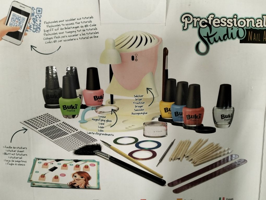 Zestaw studio malowania paznokci dla dzieci