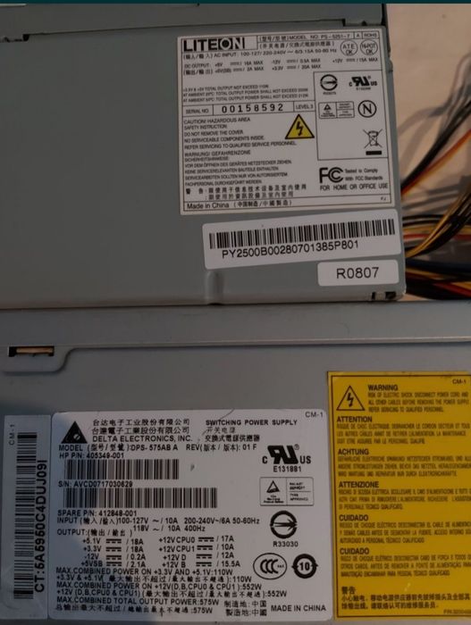 Części PC zasilacze, procesory, dyski, monitory