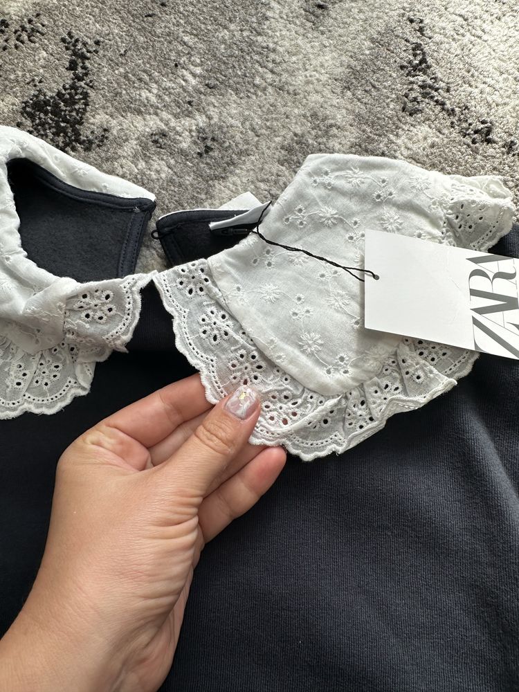 Кофта zara в школу з воротом реглан 9-8 р 134 см 140см
