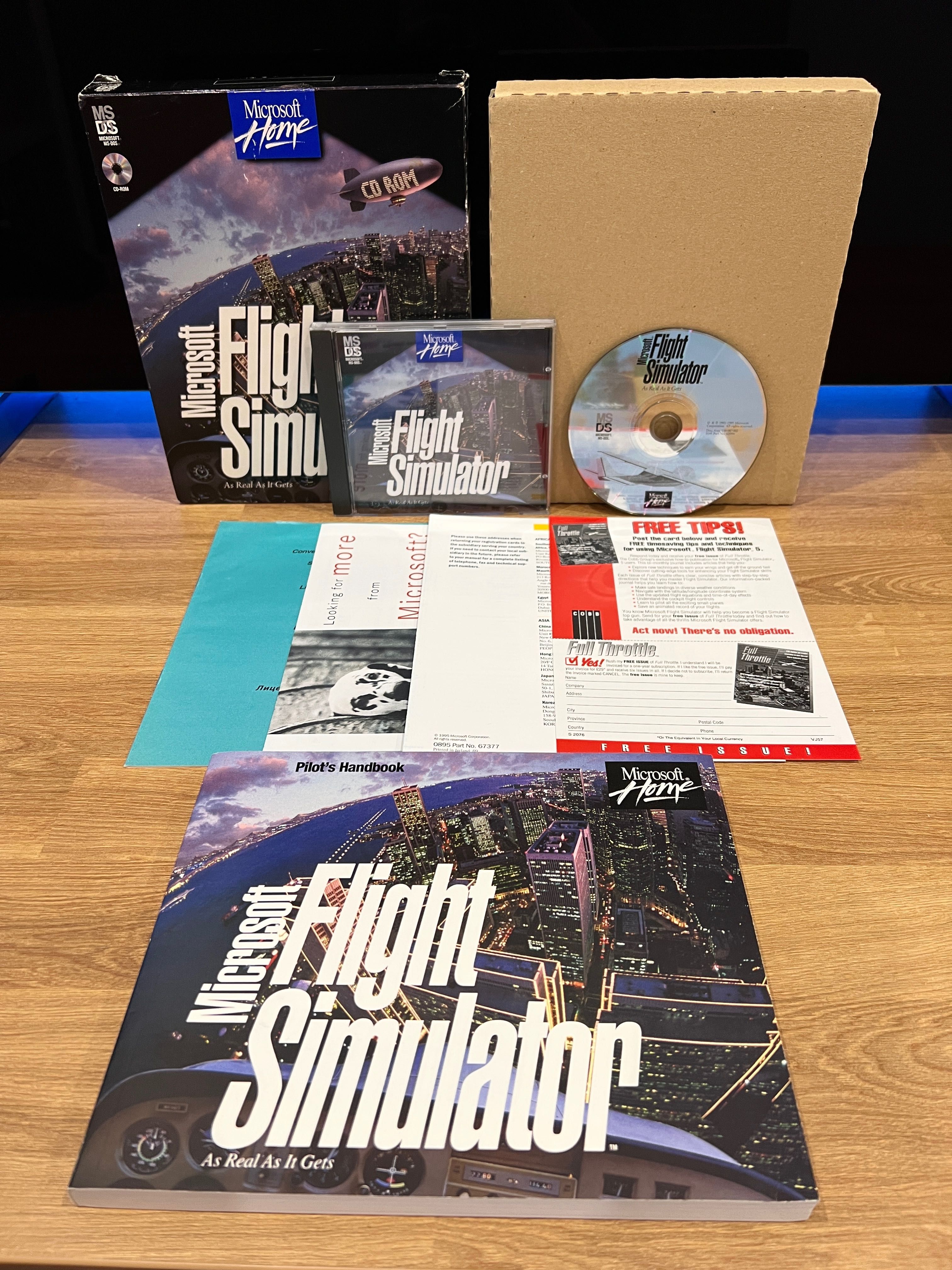 Microsoft Flight Simulator 5.1 (PC EN 1995) BIG BOX premierowe wydanie