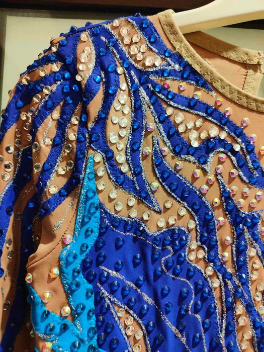 Оренда Синій комбінезон (костюм) для повітряної гімнастики