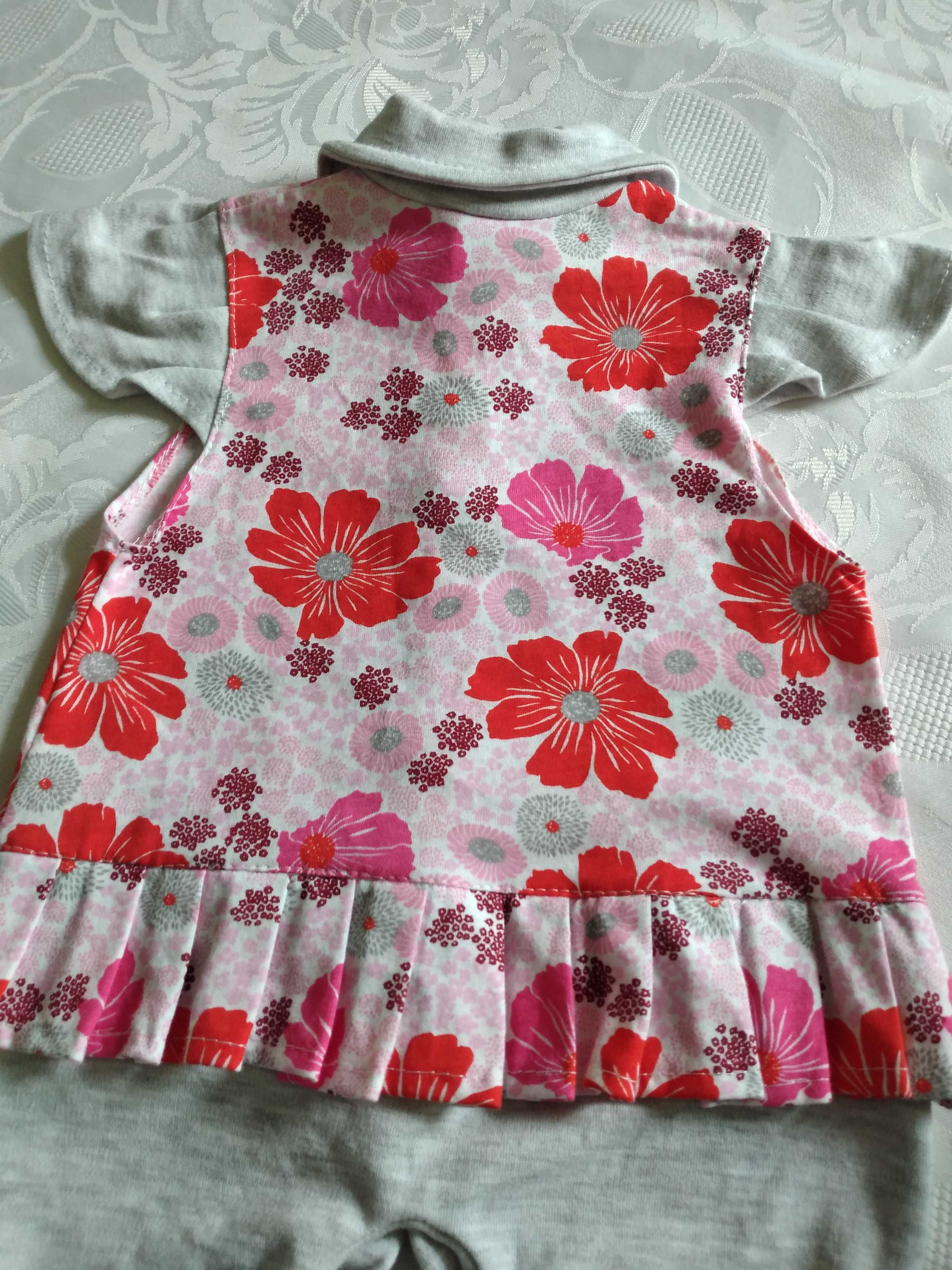 Śpioszki sukienka dla dziewczynki NOWE 100%bawelna R56+gratis