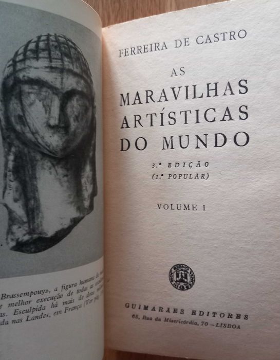 Ferreira de Castro - As Maravilhas Artísticas do Mundo - 3 volumes