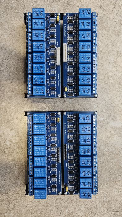 Zestaw 4 x Moduł przekaźnikowy 8 kanałów z optoizolacja i