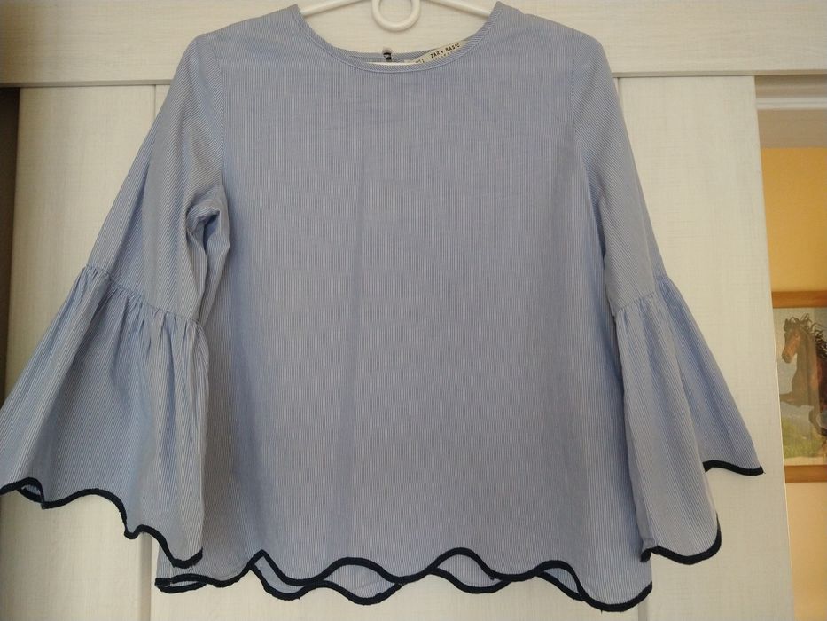 Bluzka Zara jasnoniebieska