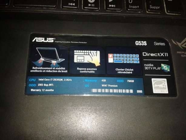 ROG asus G53SX !!