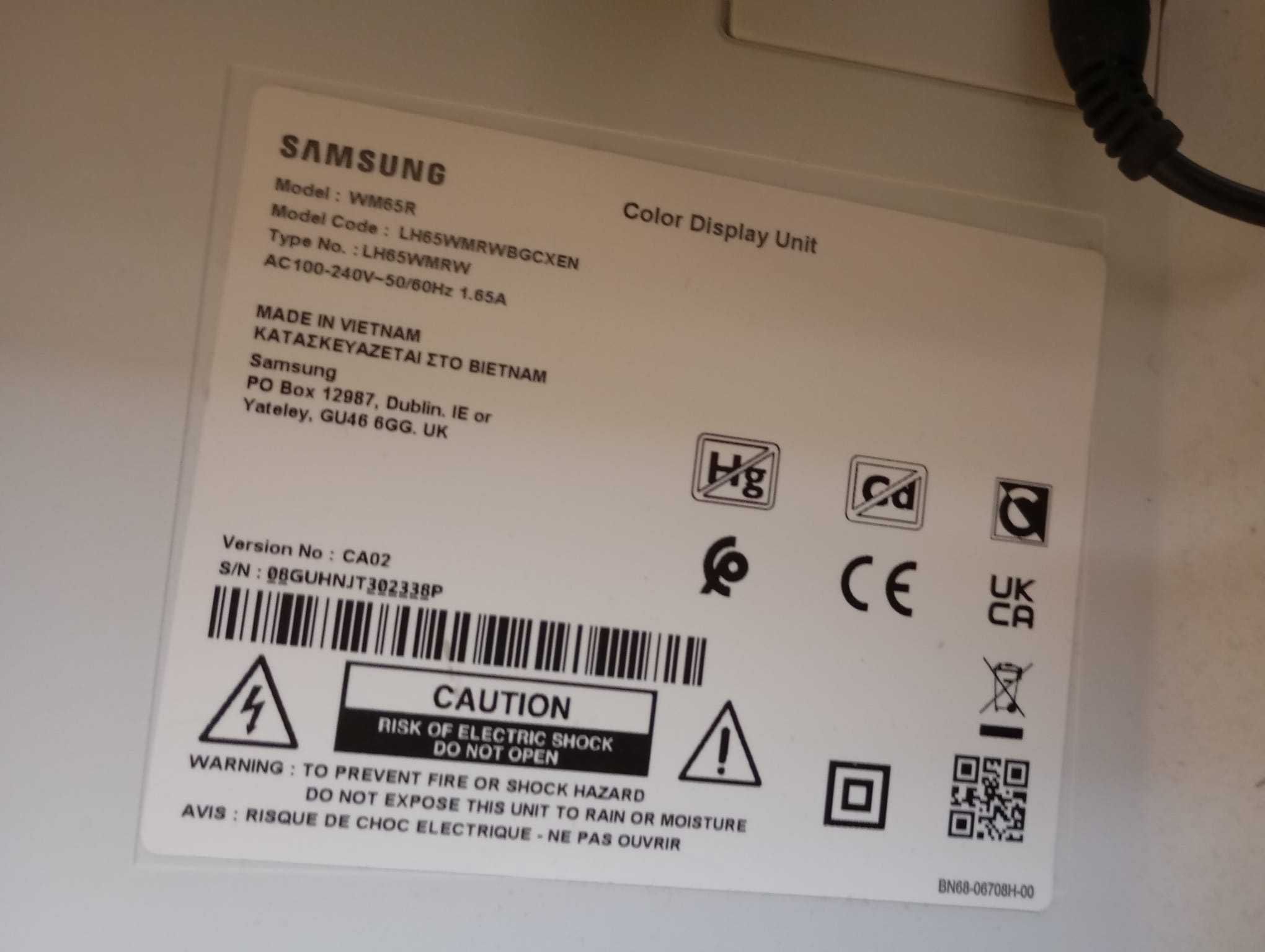 Quadro Interativo Samsung Flip WM65R - 65 Polegadas + Suporte móvel