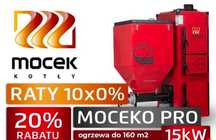 Kocioł na ekogroszek Moceko Pro 15 kw drewno pellet Mocek Kotły piec