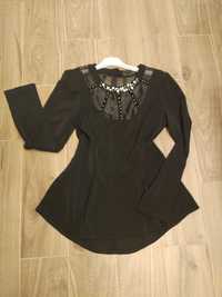 Bluzka baskinka czarna elegancka
