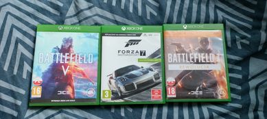 Gry Xbox one (Forza-brak, Battlefield)