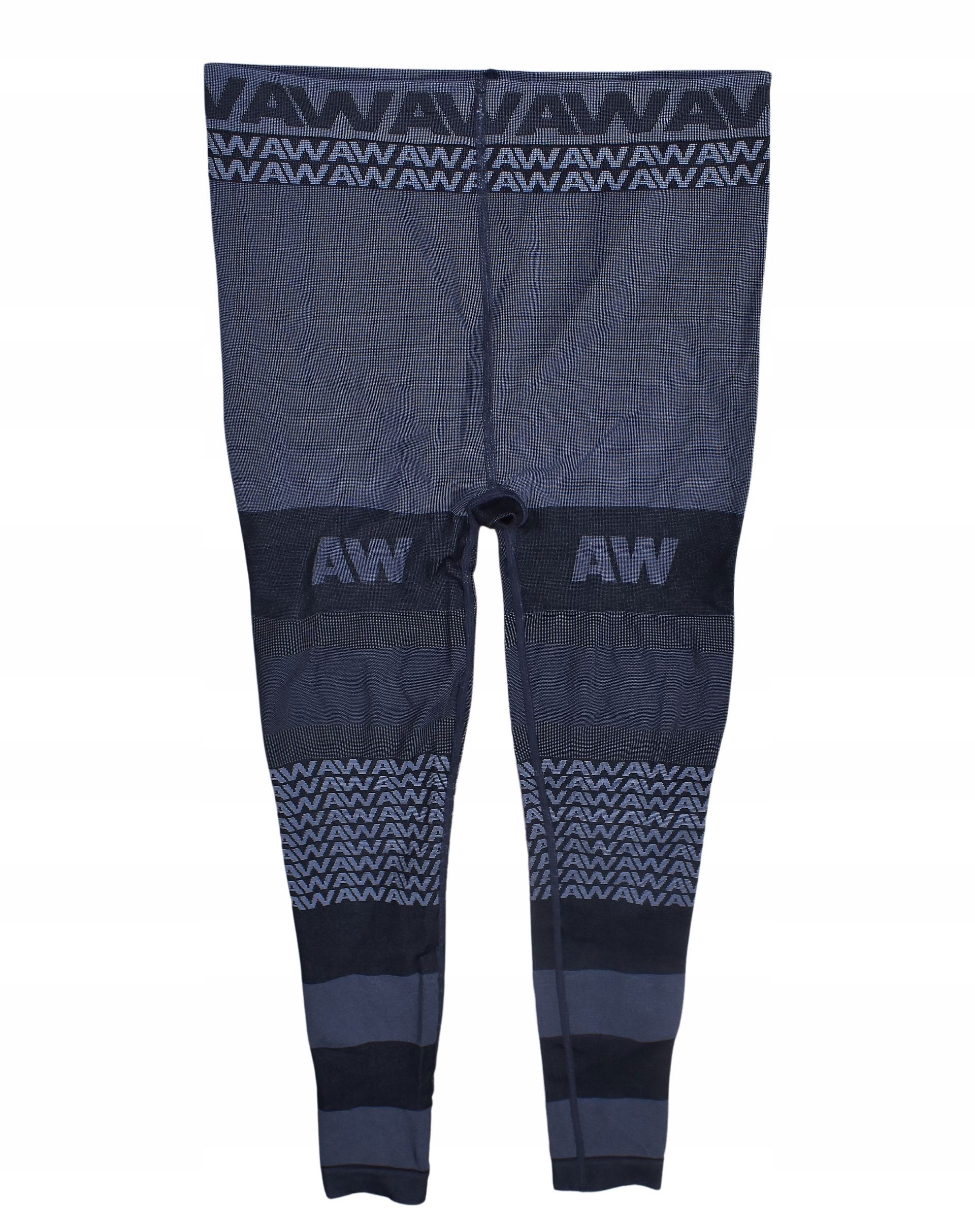 Alexander Wang Hm Legginsy Logowane Szare / Xs
