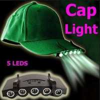 5 LED chapéu Clip Lâmpada luz pesca Camping caminhadas