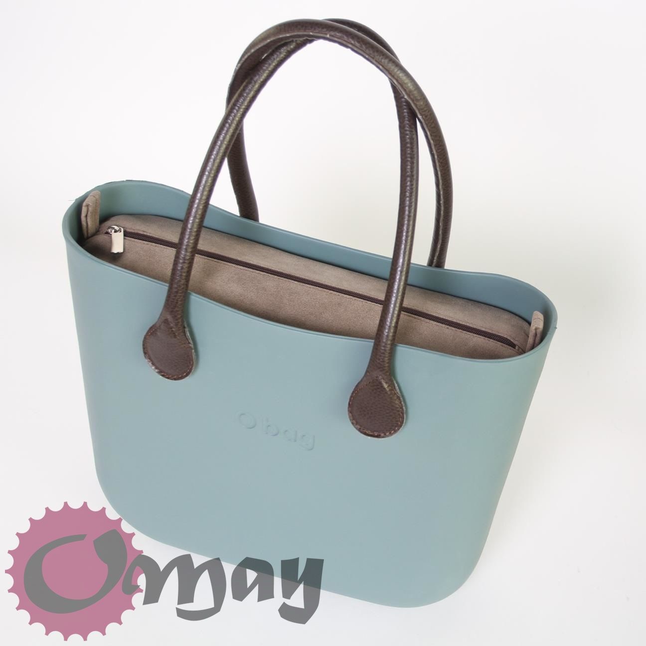Efektowny organizer OBAG STANDARD ekoskóra brązowa 2 kieszenie OMAY.pl