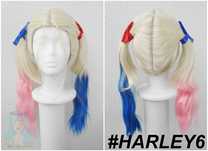 Suicide squad blond peruka z dwoma kitkami wig cosplay Harley Quinn