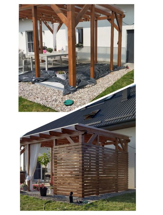 Taras pergola altana zabudowa drewniana na wymiar