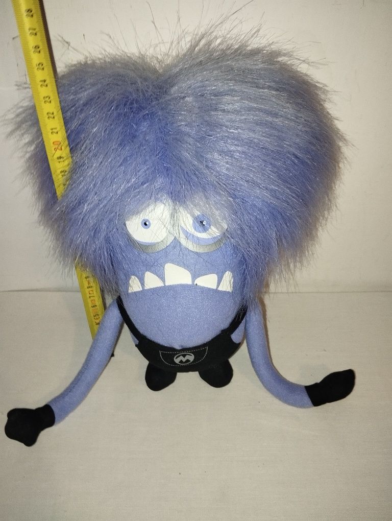 Zatruty fioletowy Minionek zły  Maskotka Orginalna 27 cm