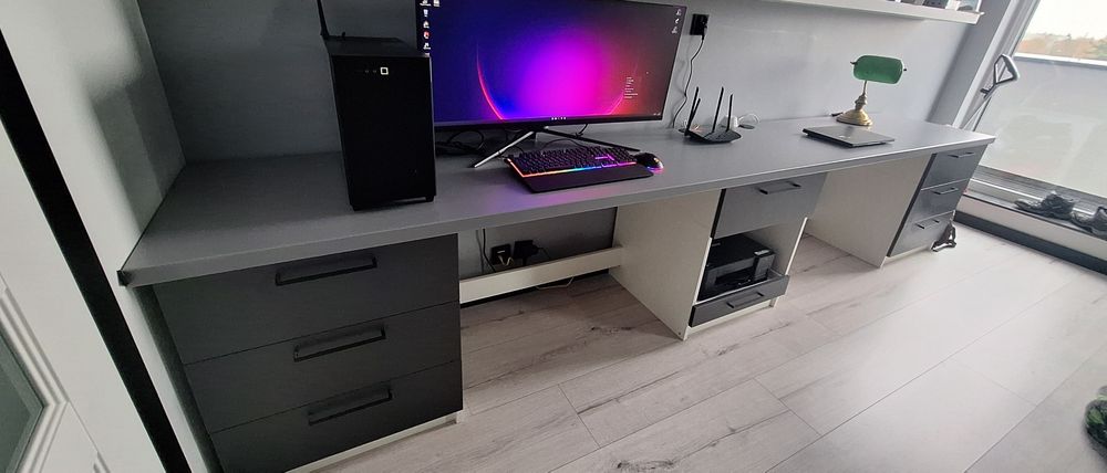 Duże długie biurko 370 x 60