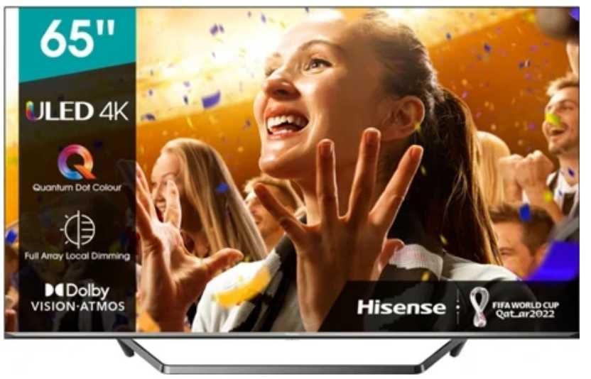 TV Hisense 65" U7QF ULED Smart TV para componentes - com tela quebrada