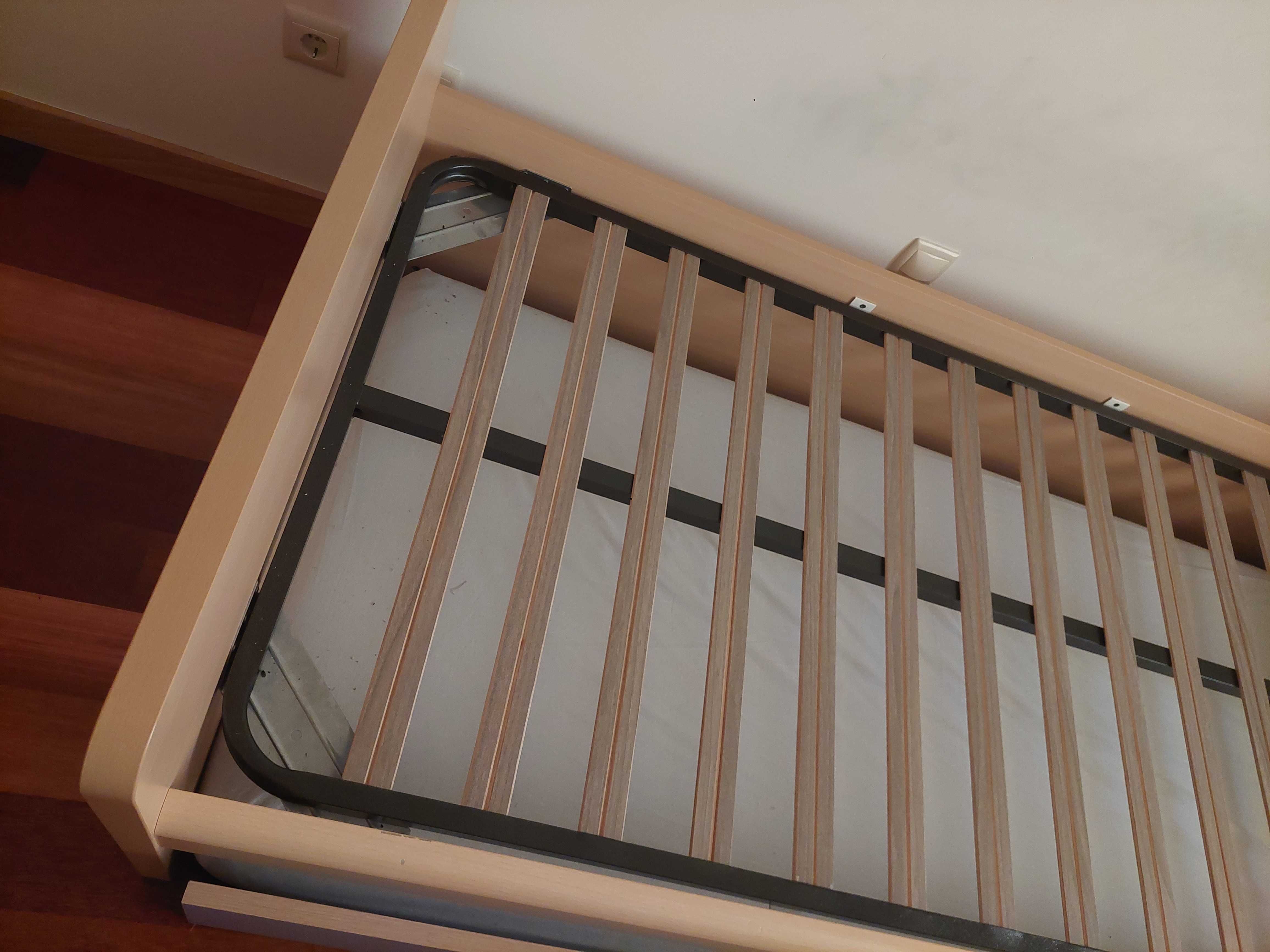 Cama solteiro + colchão, com gaveta adic. para colchão ou 2 gavetões