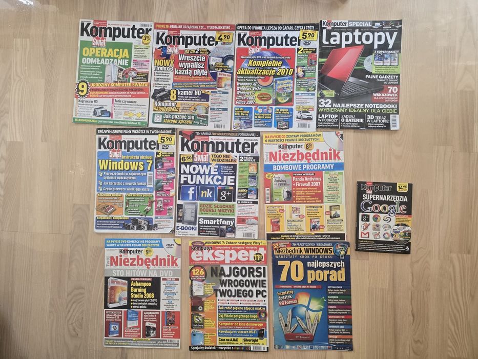 Komputer Świat i inne magazyny z serii archiwalne