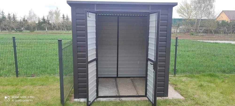 SZYBKI MONTAŻ  – Schowek Ogrodowy –Altanka –Wiatka –GRAFIT – Maj-Blach