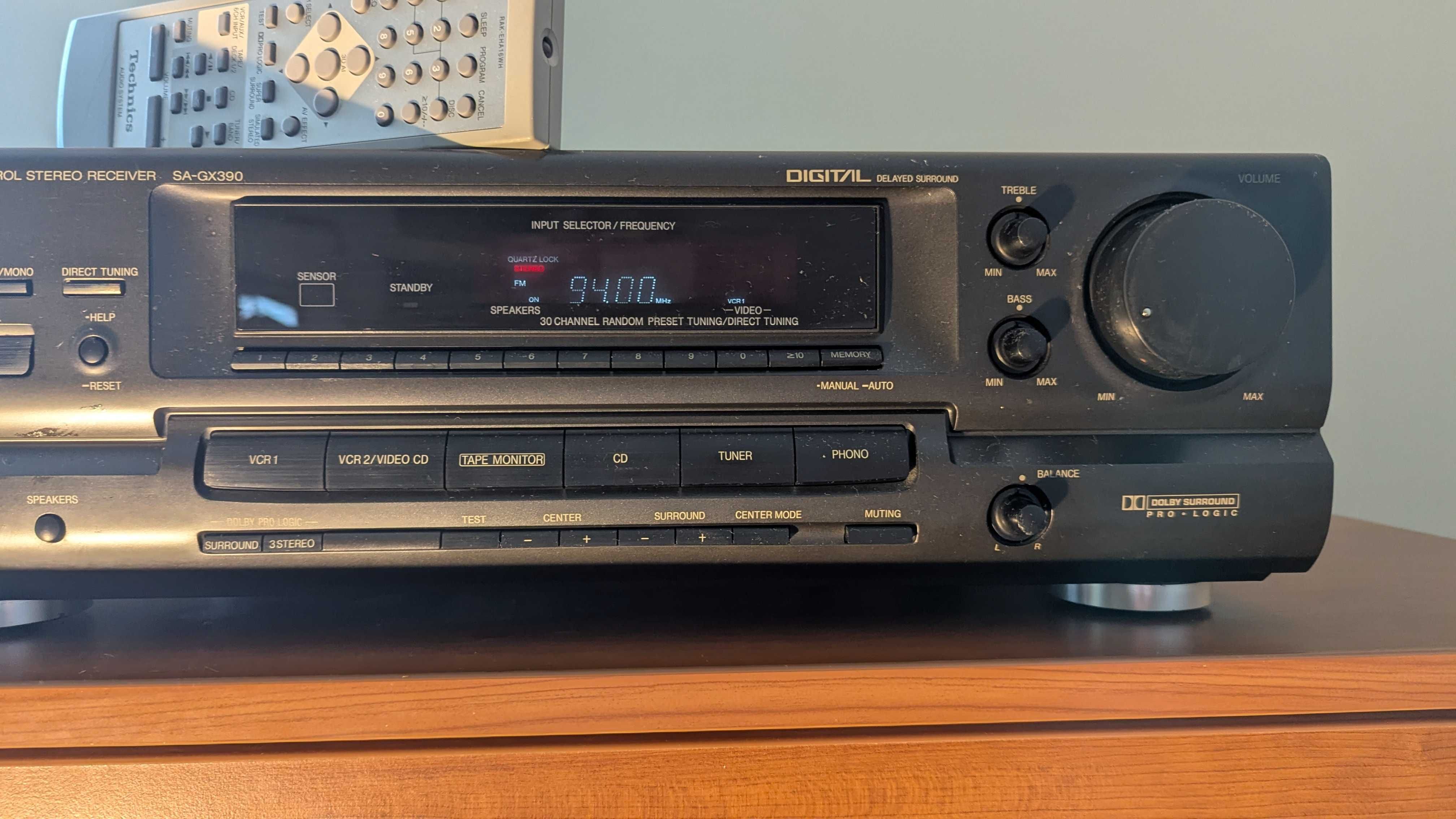 amplituner Hi-Fi -  Technics SA-GX390 z pilotem