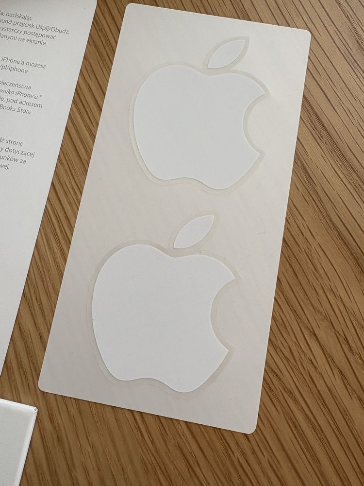 Kluczyk igła do sim iPhone naklejki apple, key to sim + apple stickers