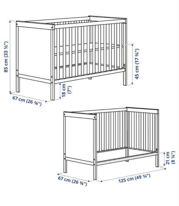 Ikea Łóżeczko dzieciece Sundvik