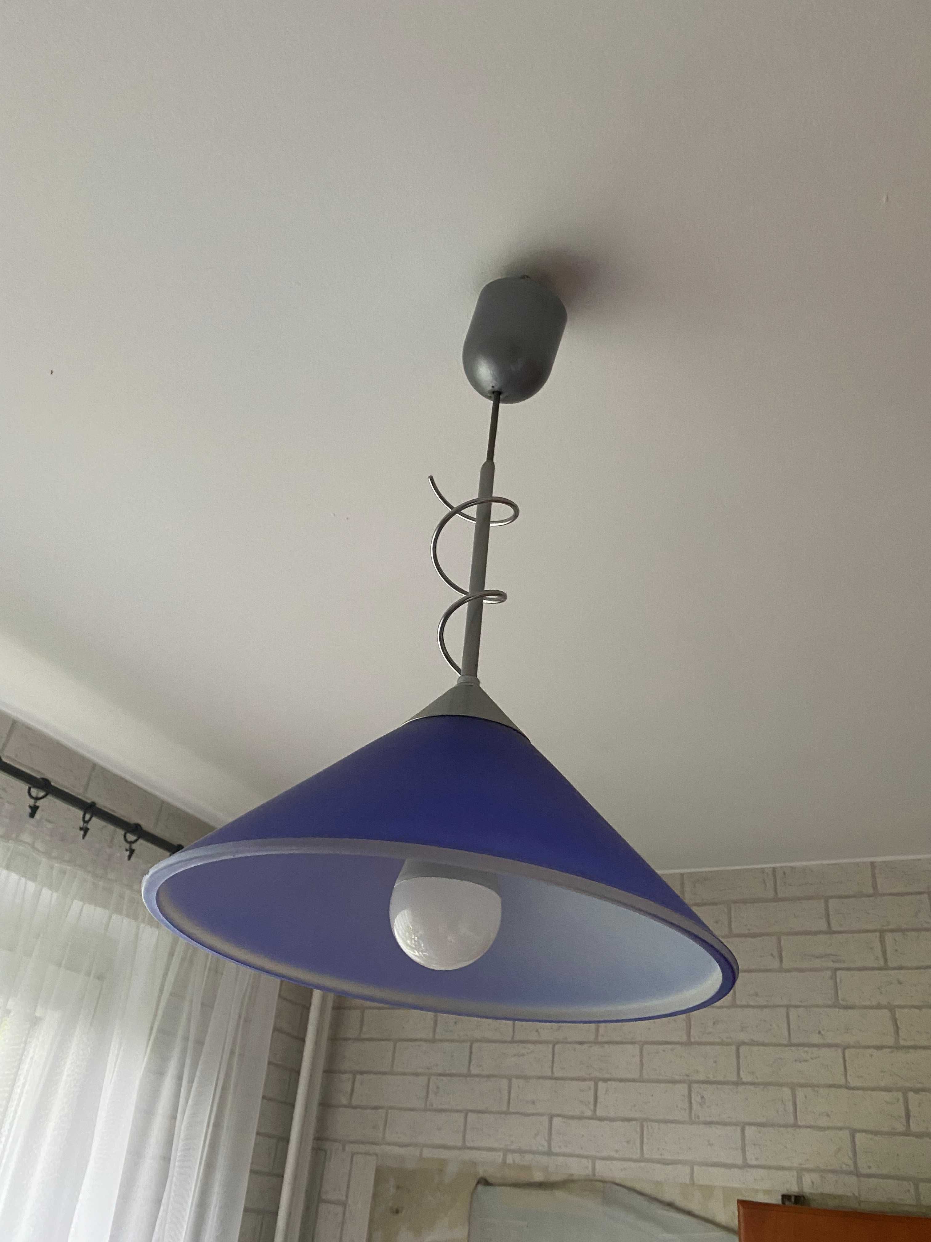 Lampa do kuchni - Niebieskie szkło 30cm