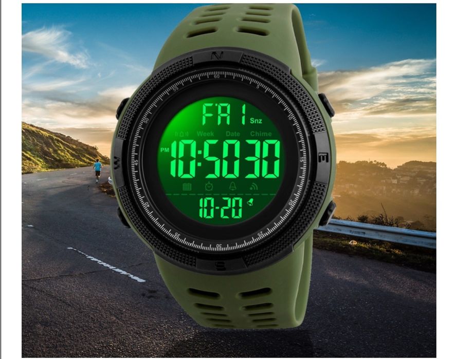 Годинник наручний чоловічий Skmei 1251 з підсвічуванням і таймером bla