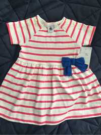 NOWA marynarska sukienka Petit Bateau r. 67 cm, 6 m-cy