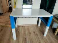 Biurko PAHL Ikea dla dziecka, biały/błękitny