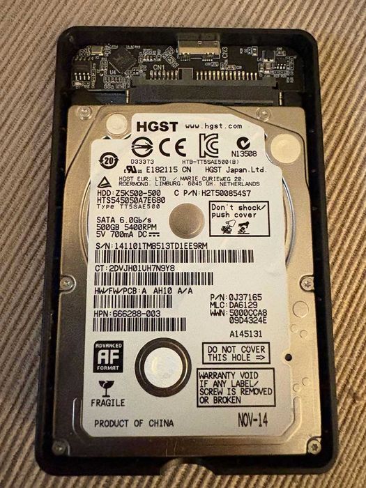 Зовнішній жорсткий диск 500 Гб USB3.0