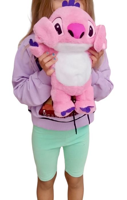 Мяка іграшка стіч рожевий. Дихаюча видра