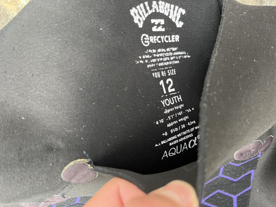 Fato de surf absolute tamanho12 bilabong