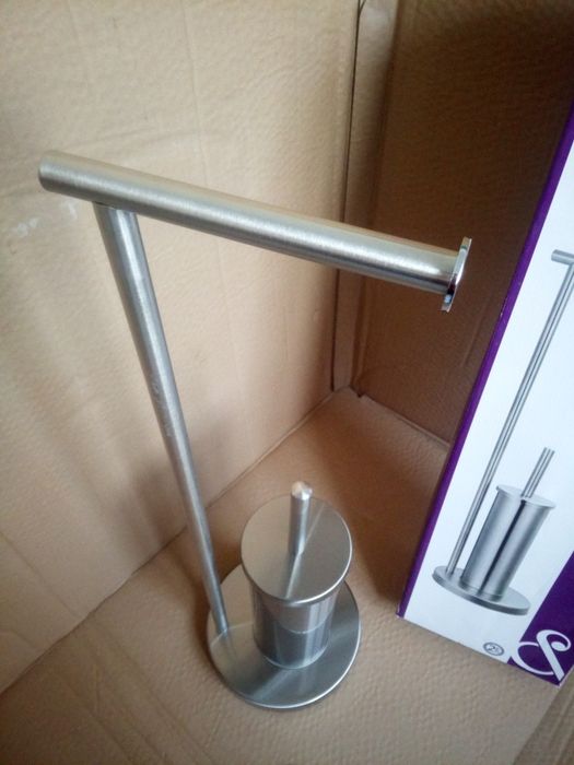 Stojak na papier i szczotke do wc stal nierdzewna Nowy