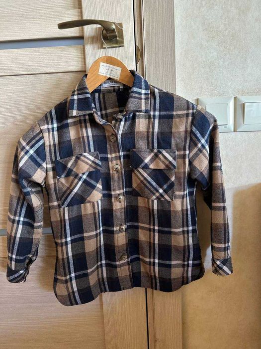 Рубашка теплая на мальчика 6, 7,  8 лет  (Zara, Tommy)