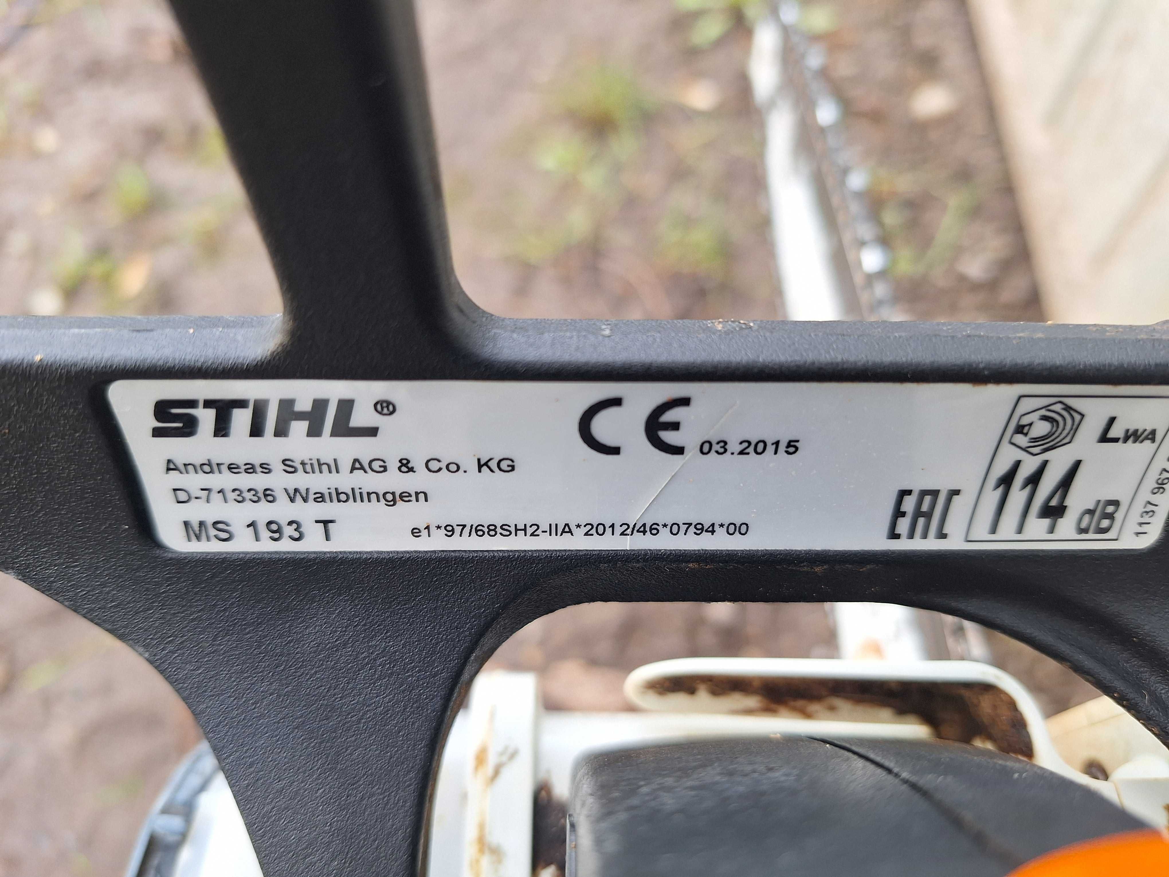 Piła spalinowa STIHL MS 193T moc 1,8 KM Gałęziówka