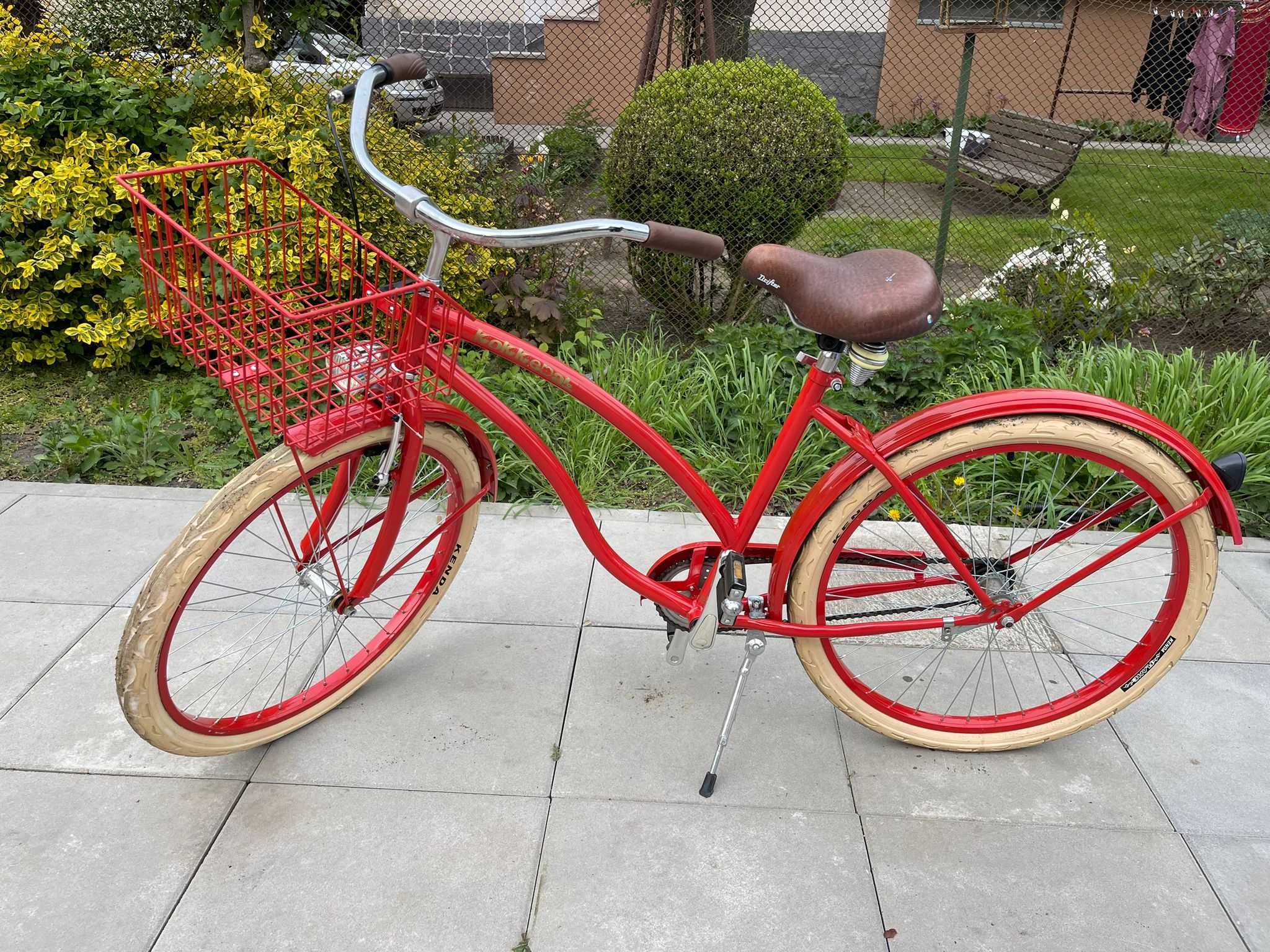 Wyjątkowy rower miejski*piękny*czerwony* Elops 520