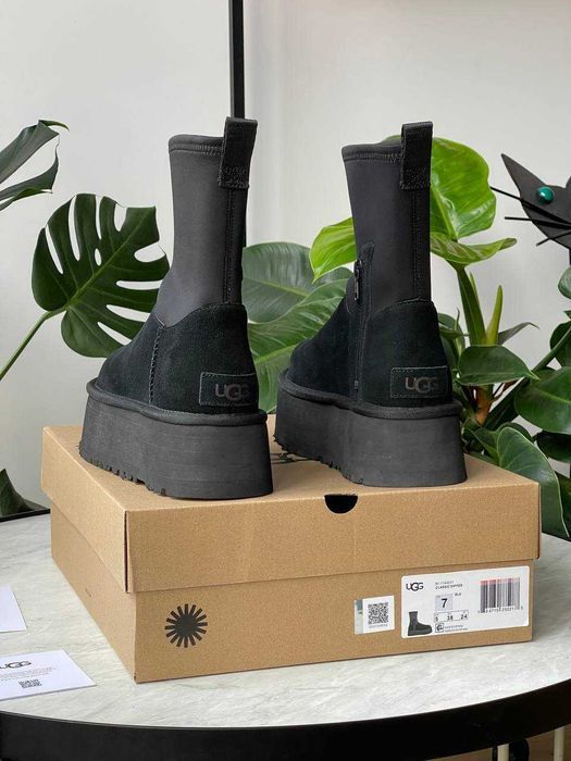 Женские зимние ботинки UGG Classic Dipper Boots замшевые сапоги угги