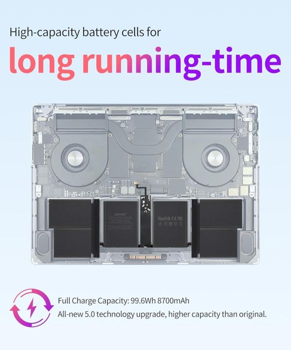 ASMARK Bateria do MacBook Pro 16 cali A2485