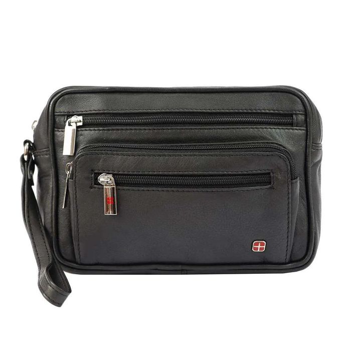 saszetka skórzana albatross czarny