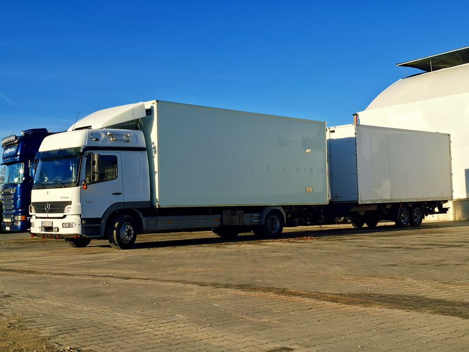 Mercedes atego 1228 zestaw tandem kwiatowka windy izotermy przejazd st