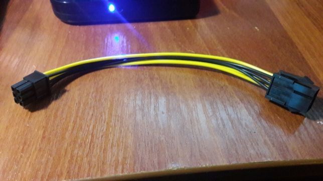 Кабель удлинитель GPU 18 AWG 20 см переходник 6 pin - > 6 пин PCI-E